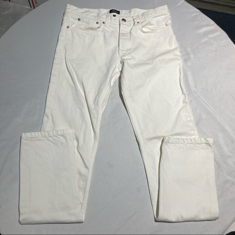 A.P.C. White selvedge jeans